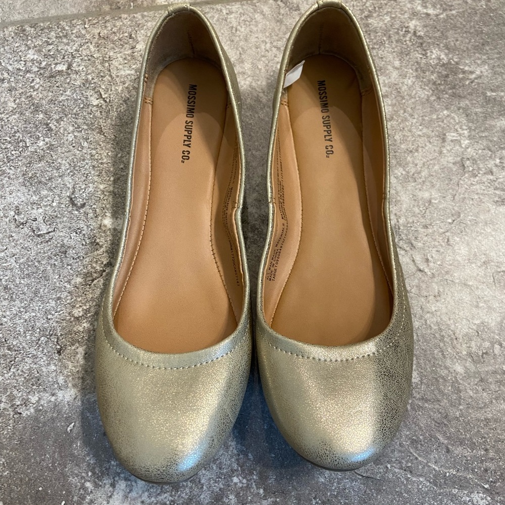 Mossimo Supply Co. - Gold Ona Ballet Flats - Size 7.5 - Like New!